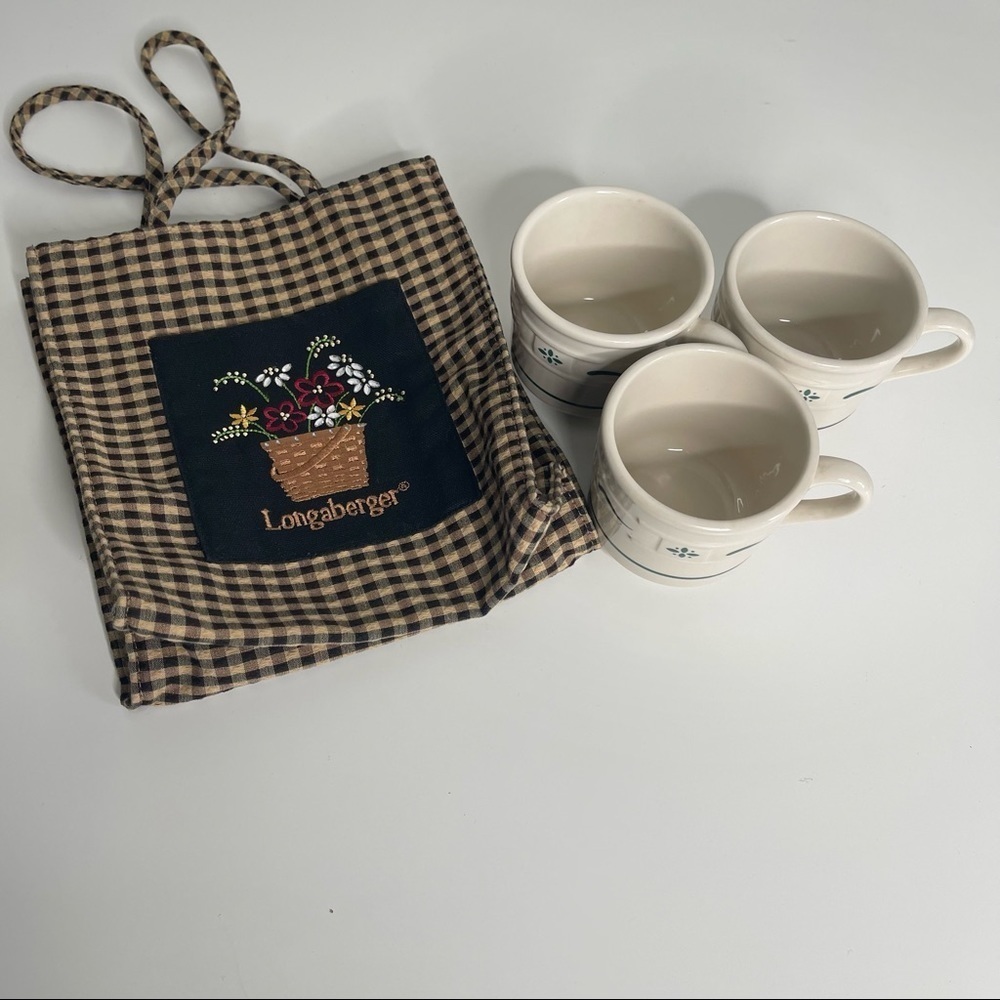Longaberger cups and small tote